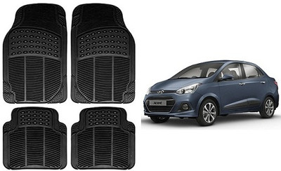 SLSHILPA Rubber Standard Mat For  Hyundai Xcent(Black)
