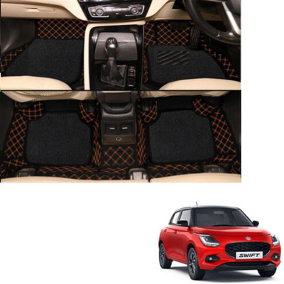 Autoclow Leatherite 7D Mat For  Maruti Suzuki Baleno(Black, Brown)