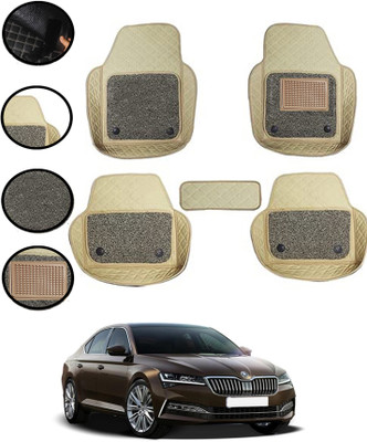 ABJD Leatherite 7D Mat For  Skoda Superb(Beige)