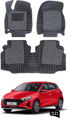 VIAZ VENTURES Leatherite 7D Mat For  Hyundai i20(Black, Silver)
