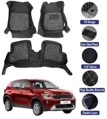 GENFRID Leatherite 7D Mat For  Kia Sonet(Black)