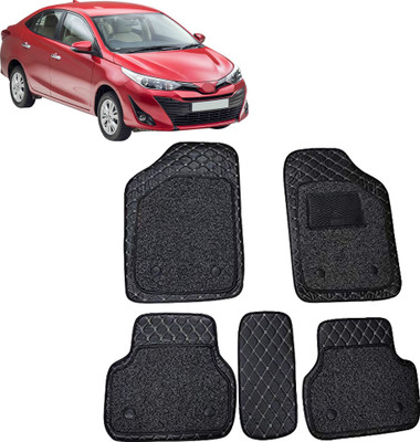 INSURE AUTOMOTIVE Leather 7D Mat For  Toyota Yaris(Black, Beige)