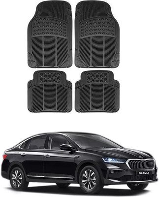 FKOK Rubber, Silicone Standard Mat For  Skoda Slavia(Black)