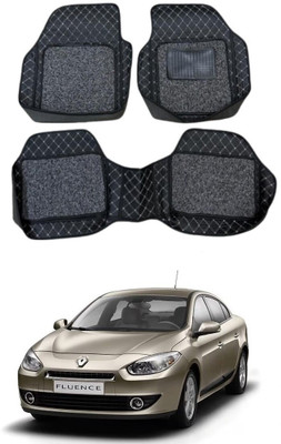 arneja trading company Leatherite 7D Mat For  Renault Fluence(Silver, Black)