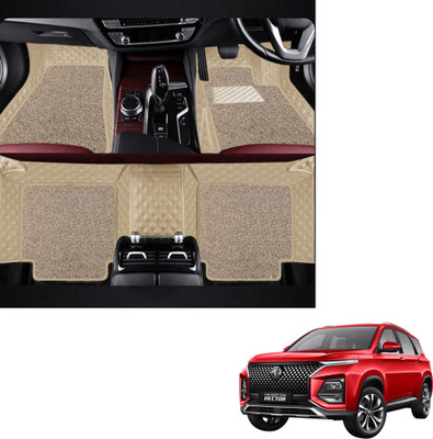 Autoclow Leatherite 7D Mat For  MG Hector Plus(Beige, Beige)