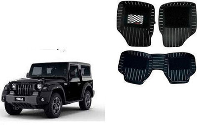 Autorepute Leather 9D Mat For  Mahindra Thar(Black)