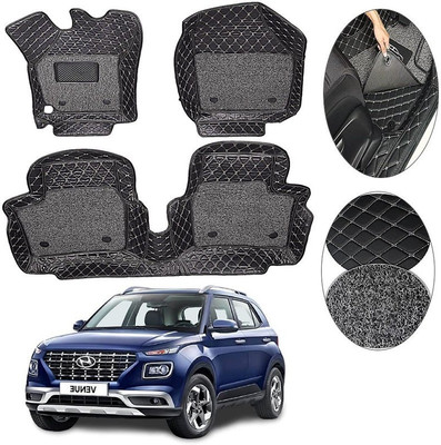 STYLE CHOICE Leather 7D Mat For  Hyundai Venue(Black)