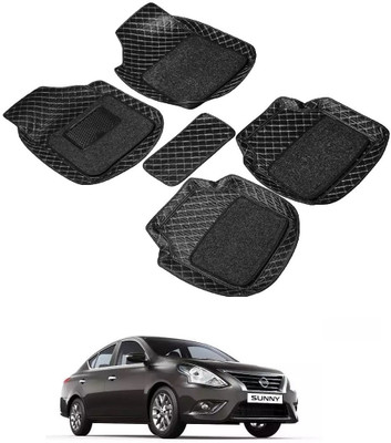 ARNEJA Leatherite 7D Mat For  Nissan Sunny(Black)