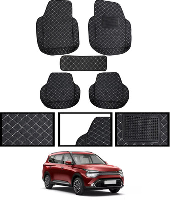 MATIES Leatherite 7D Mat For  Kia Carens(Black)