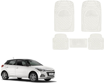 Autorepute Rubber Standard Mat For  Hyundai Elite i20(White)