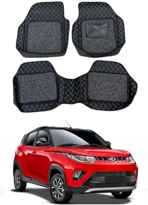 ARNEJA Polyutherine 3D Mat For  Mahindra KUV 100(Silver, Black)