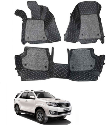 FF TRADERS Leatherite 7D Mat For  Toyota Fortuner Old(Black)