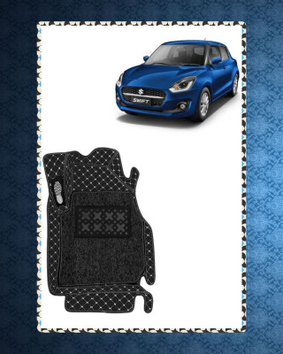 KUNTAIL C Leather 7D Mat For  Maruti Suzuki Swift(Black)