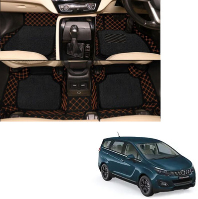 Autoclow Leatherite 7D Mat For  Mahindra Marazzo(Black, Brown)