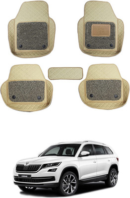 MATIES Leatherite 7D Mat For  Skoda Kodiaq(Beige)
