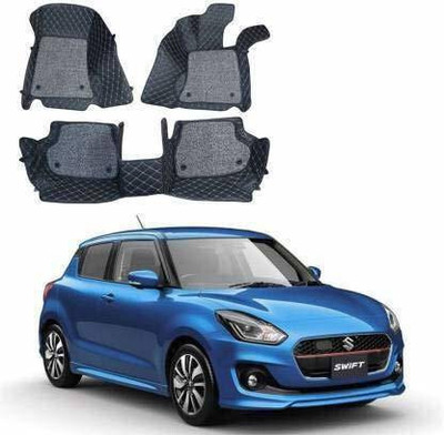 INSURE AUTOMOTIVE Leatherite 7D Mat For  Maruti Suzuki Swift(Black)