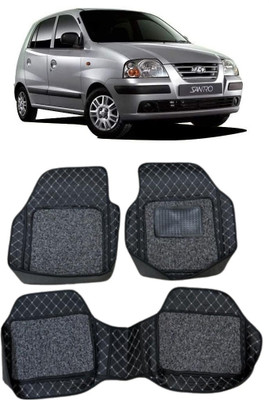 arneja trading company Leatherite 7D Mat For  Hyundai Santro(Silver, Black)