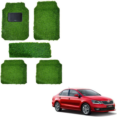 Oshotto Rubber, Plastic Standard Mat For  Skoda Rapid(Green)