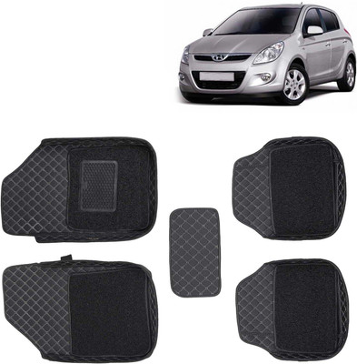 Kingsway Leatherite 7D Mat For  Hyundai i20(Black)