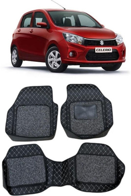 Arnejas Leatherite 7D Mat For  Maruti Suzuki Celerio(Silver, Black)