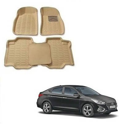 KBTR Plastic 3D Mat For  Hyundai Verna(Beige)