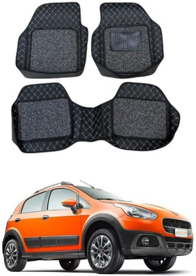 arneja trading company Leatherite 7D Mat For  Fiat Avventura(Silver, Black)