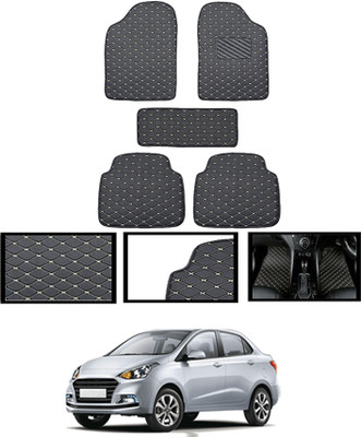 ABJD Leatherite Standard Mat For  Hyundai Xcent(Black)