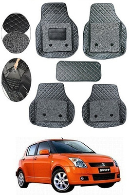 SLSHILPA Leather 7D Mat For  Maruti Suzuki Swift(Black)