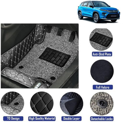 Ds enterprise Leatherite 7D Mat For  Toyota Urban Cruiser Hyryder(Black)
