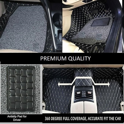 Footsace Leather 7D Mat For  Maruti Alto K10(Silver)