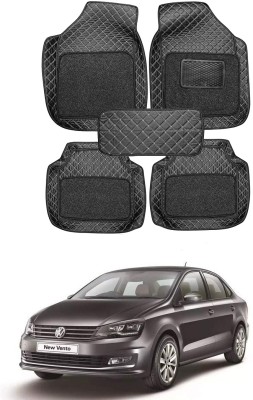 arneja trading company Leatherite 7D Mat For  Volkswagen Vento(Black)