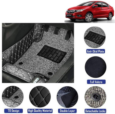 Ds enterprise Leatherite 7D Mat For  Honda City i-Dtec(Black)