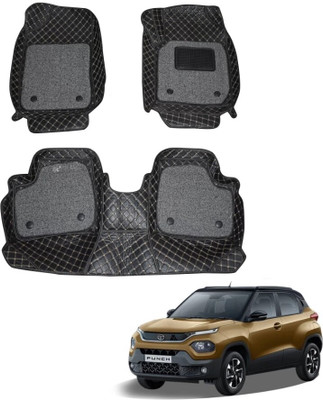 TOFIT ENTERPRISES Leatherite 7D Mat For  Tata Punch(Black)