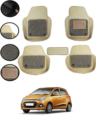 MATIES Leatherite 7D Mat For  Hyundai Grand i10(Beige)