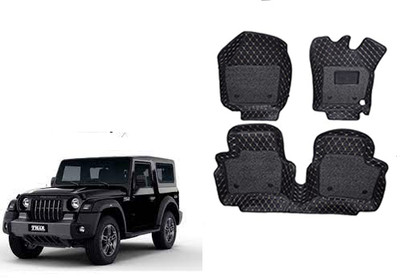 Autorepute Leather 7D Mat For  Mahindra Thar(Black)