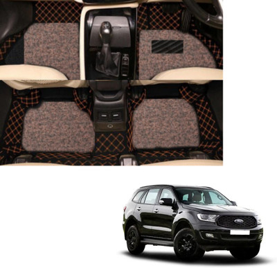 Autoclow Leatherite 7D Mat For  Ford Endeavour(Brown)