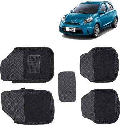 Kingsway Leatherite 7D Mat For  Nissan Micra Active(Black)