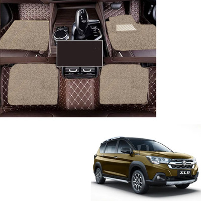 Autoclow Leatherite 7D Mat For  Maruti Suzuki XL6(Brown, Beige)