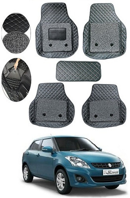 SLSHILPA Leather 7D Mat For  Maruti Suzuki Swift Dzire(Black)