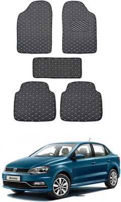 MATIES Leatherite Standard Mat For  Volkswagen Ameo(Black)