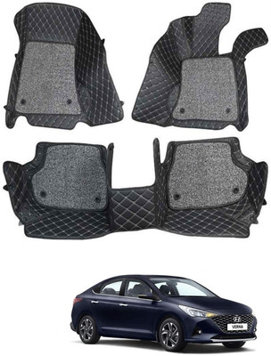 ARNEJA Leatherite 7D Mat For  Hyundai Verna(Black)