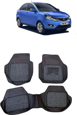 Arnejas Leatherite 7D Mat For  Tata Zest(Red, Black)