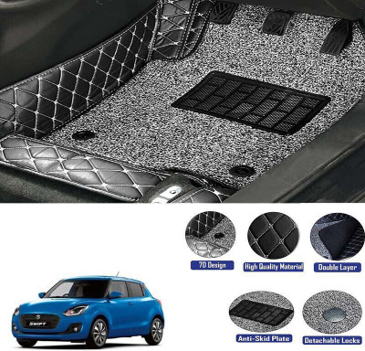 Kuntails Leather 7D Mat For  Maruti Swift(Black)