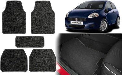 Carigiri PVC, Rubber Standard Mat For  Fiat Grand Punto(Black)