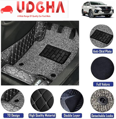 UDGHA Leatherite 7D Mat For  Toyota New Fortuner(Black)