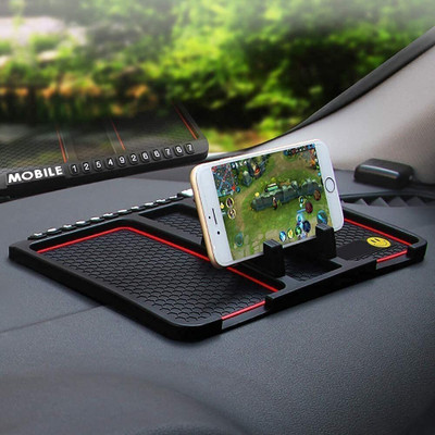 Red Champion Rubber Standard Mat For  Kia NA(Black)