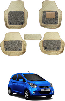 AYW Leatherite 7D Mat For  Hyundai Eon(Beige)