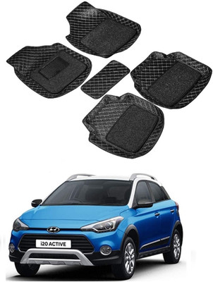 Autocom Leatherite 7D Mat For  Hyundai i20 Active(Black)