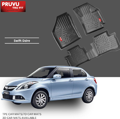 pruvu TPV 3D Mat For  Maruti Suzuki Swift Dzire(Black)