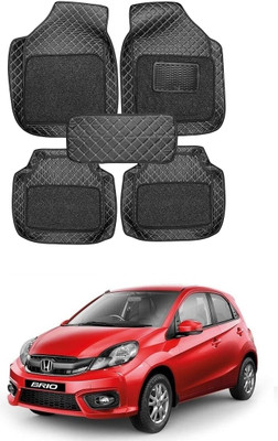 Arnejaa Leatherite 7D Mat For  Honda Brio(Black)